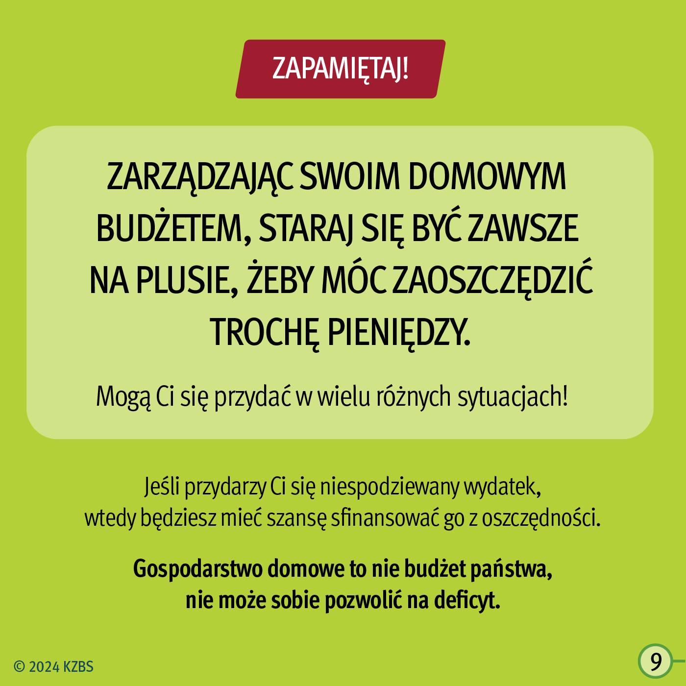 KZBS - Budżet