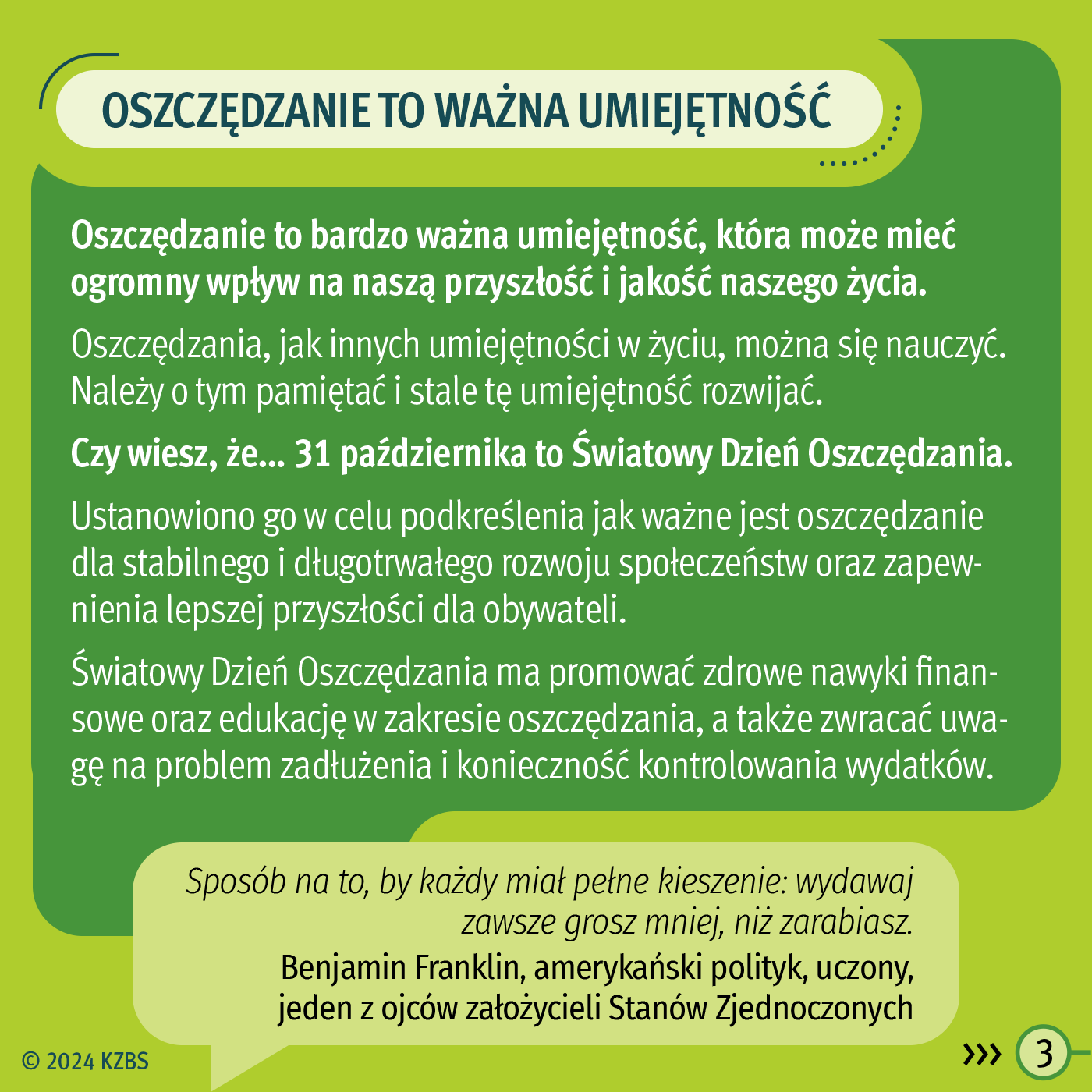 KZBS - Dlaczego warto oszczędzać