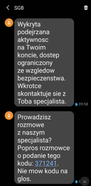 Oszuści podszywają się pod SGB